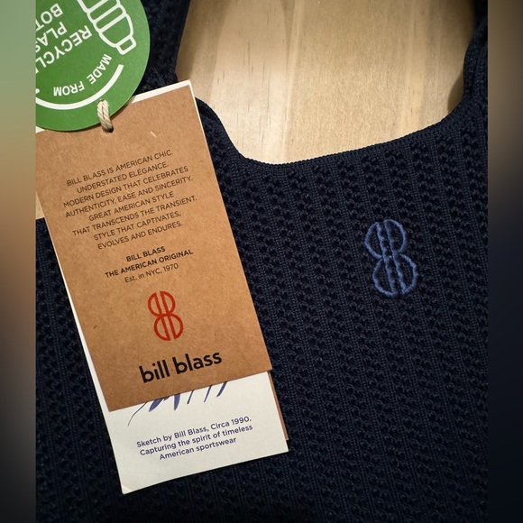 Bill Blass Sutton City Small Tote - Crochet, navy blue, brand new with tags - Picture 3 of 8